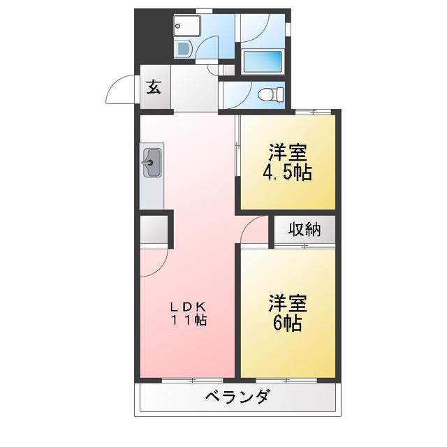 グランドメゾンSY(2LDK/1階)の間取り写真