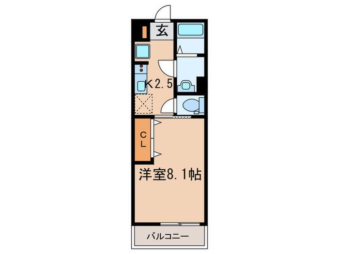 リブリ・GRAND FELIZ(1K/3階)の間取り写真