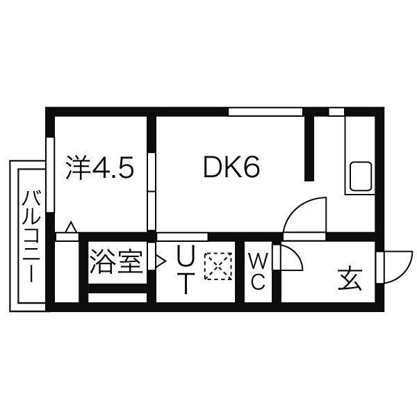 VIVACEN4(1DK/4階)の間取り写真