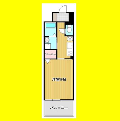 シエルオーブ(1K/2階)の間取り写真