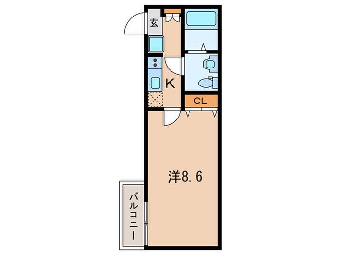 FRONTIER SUGAMO(1K/3階)の間取り写真