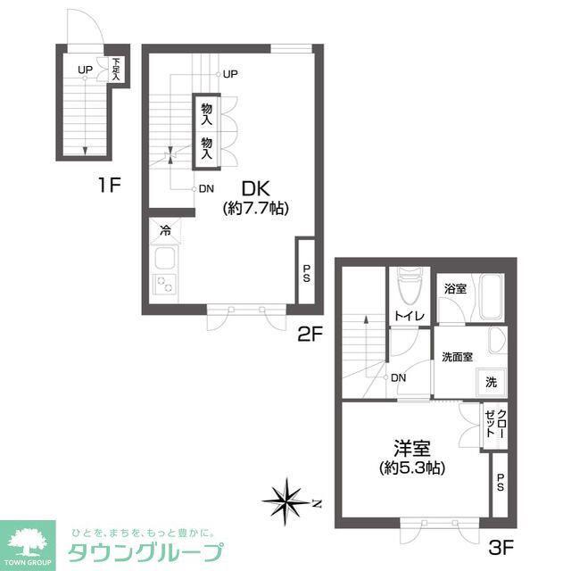 UVAS池袋(1LDK/2階)の間取り写真