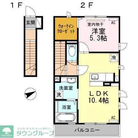 エルサ浜田山(1LDK/2階)の間取り写真