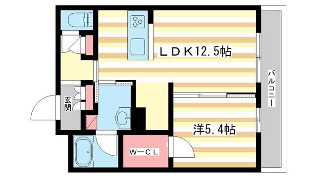 ウエストメゾン大森(1LDK/2階)の間取り写真