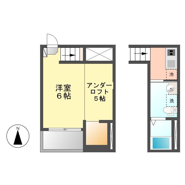  PROJECT円明(1SK/1階)の間取り写真