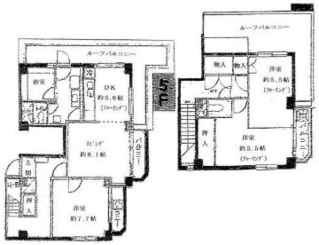 中銀第2小石川マンション(3LDK/6階)の間取り写真