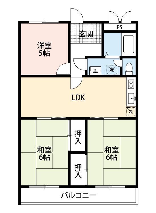 グリーンヒル千里(3LDK/1階)の間取り写真