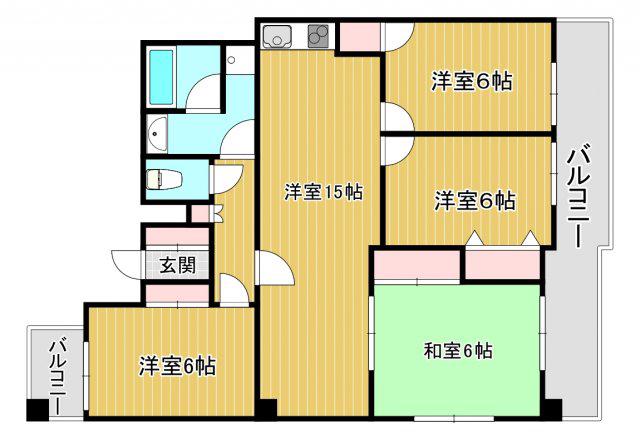 ライフステージヨシダ(4LDK/9階)の間取り写真