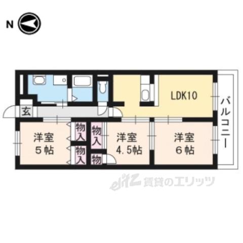 ヴィラ・グラディオ(3LDK/2階)の間取り写真