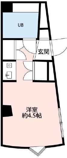 イーストビル(ワンルーム/1階)の間取り写真