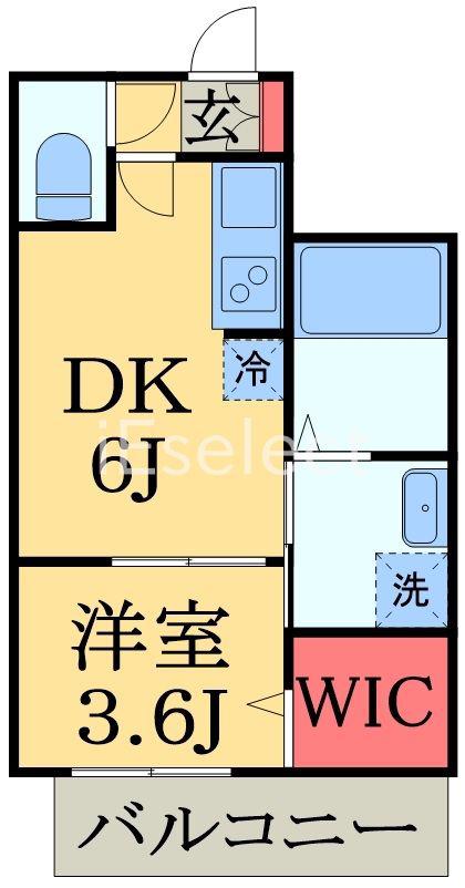 グランディール(1DK/3階)の間取り写真