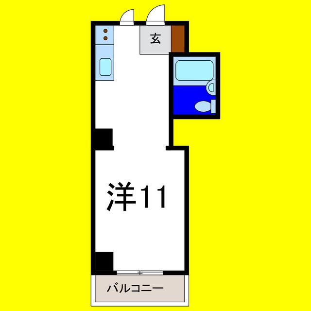 アーバンハイム東(ワンルーム/6階)の間取り写真