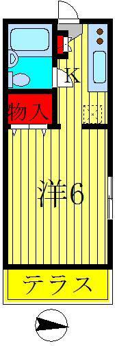 ジュネパレス新松戸第56(1K/1階)の間取り写真
