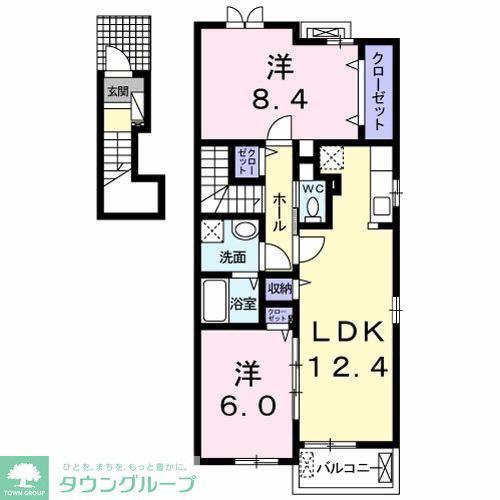 サンライズ トキワ(2LDK/2階)の間取り写真