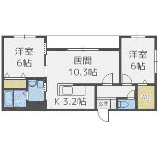 AZALEAIII(2LDK/4階)の間取り写真