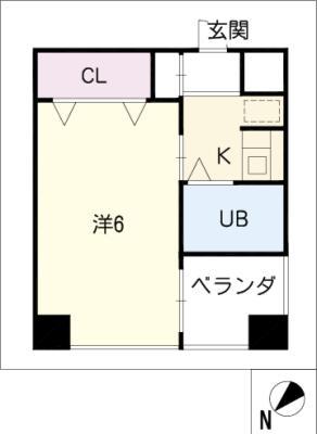 シティスクエア押切(1K/5階)の間取り写真