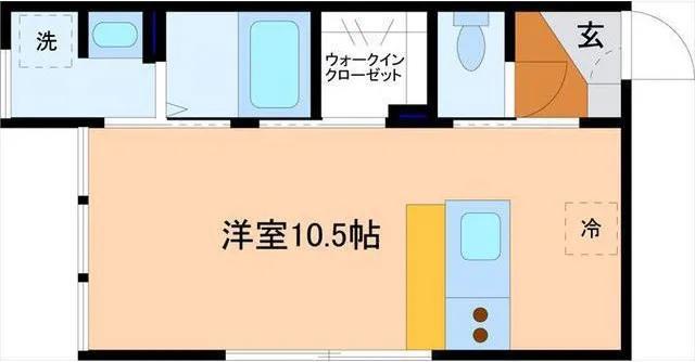 パスト寺町(ワンルーム/1階)の間取り写真