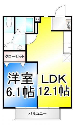 パストラル21(1LDK/2階)の間取り写真