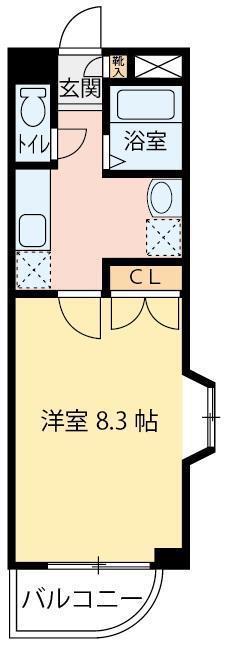グランエクシード宮城野(1K/3階)の間取り写真