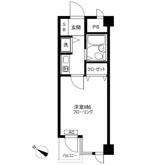 PRESTIGE GAKUGEIDAI(1K/2階)の間取り写真