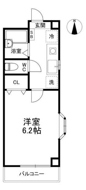 クレセントセピアル(1K/3階)の間取り写真