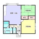 コーポ入江(2LDK/2階)の間取り写真