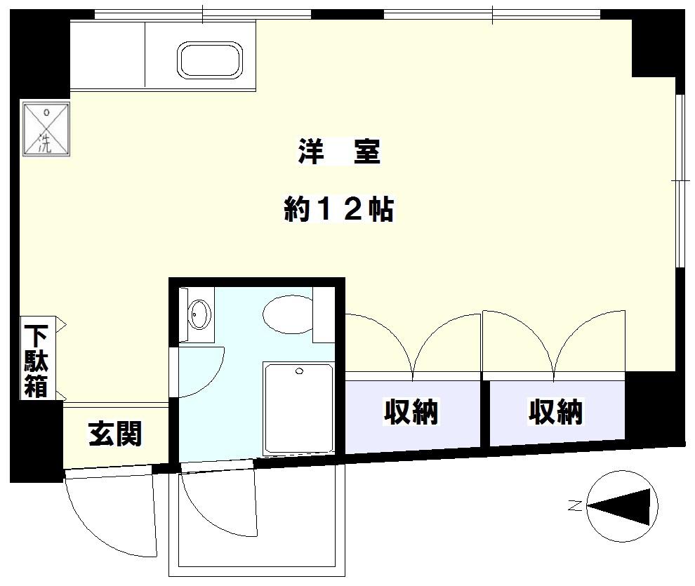 瀧澤ビル(ワンルーム/6階)の間取り写真