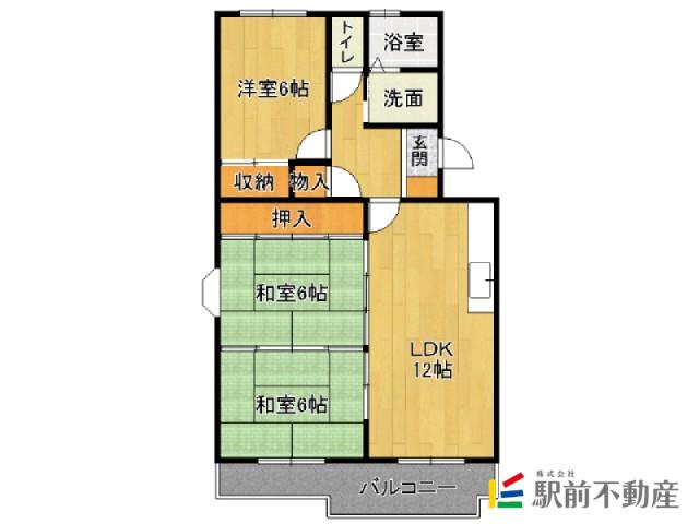 レークサイドパークII(3LDK/1階)の間取り写真