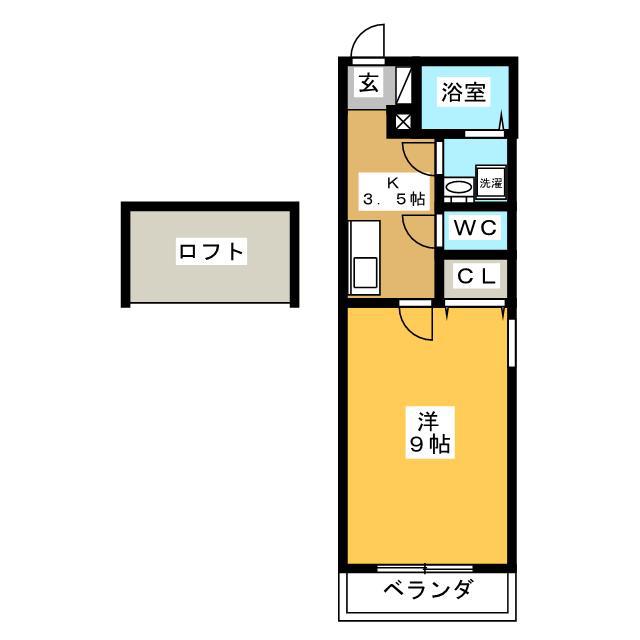 ラトール・プランタン(1K/2階)の間取り写真
