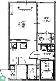 KEIAI RESIDENCE みのり台(1LDK/3階)の間取り写真