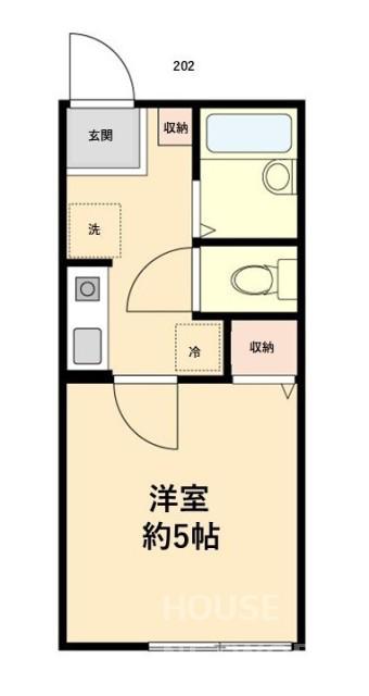 シティハイム堀川(1K/2階)の間取り写真
