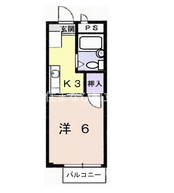 サンライフ前田(1K/1階)の間取り写真