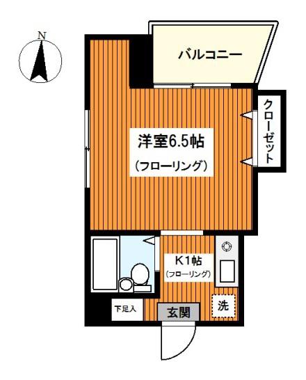 プロスペア横浜西口(1K/7階)の間取り写真