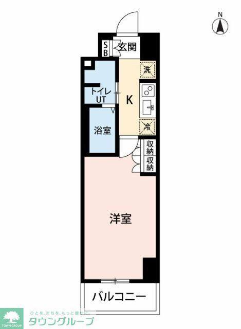AZEST田無(1K/5階)の間取り写真