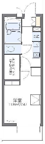 レオパレスモンジュイ(1K/3階)の間取り写真
