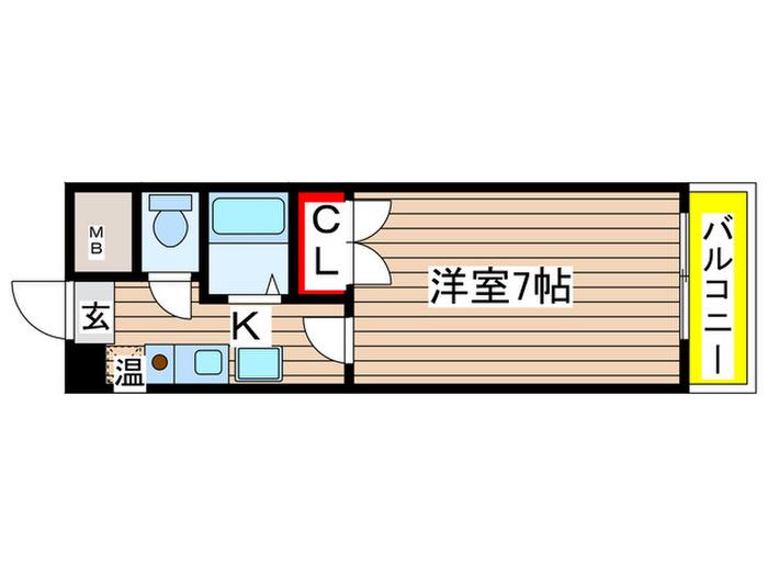 石野ビル(1K/5階)の間取り写真
