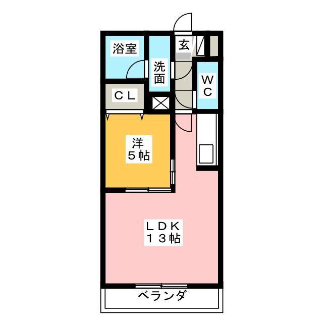 REED RIVER(1LDK/1階)の間取り写真