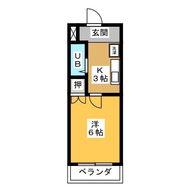 マンション伊藤(1K/4階)の間取り写真