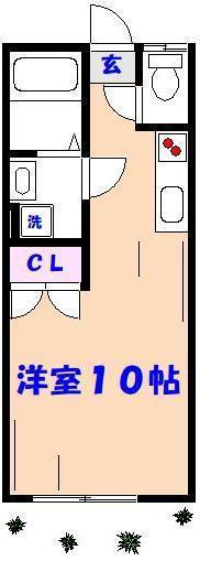 アタラクシア(ワンルーム/1階)の間取り写真