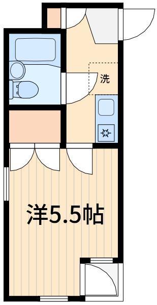 メゾンながとろ(1K/3階)の間取り写真