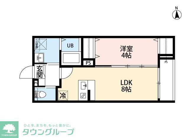 RH 西台(1LDK/1階)の間取り写真