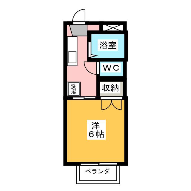 サマックスプレミール(1K/2階)の間取り写真