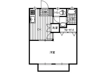 真鍋アーバンハイツ(1DK/2階)の間取り写真