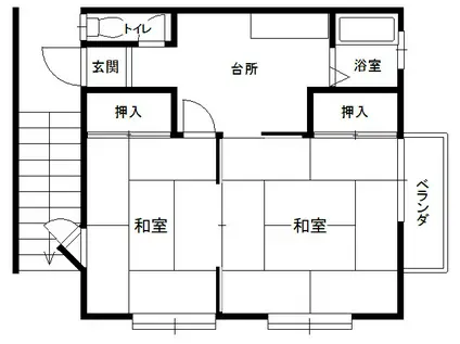 メゾン岩本(2DK/2階)の間取り写真