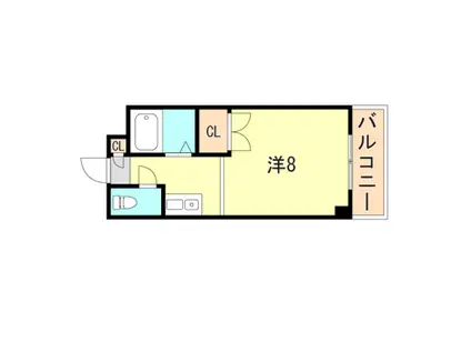グッドライフ大津和Ⅱ(ワンルーム/2階)の間取り写真