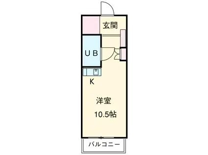 ハイツ富田 2(ワンルーム/3階)の間取り写真