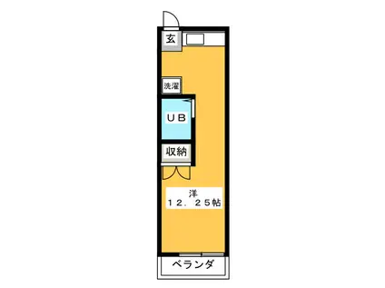 横浜フェニックス(ワンルーム/1階)の間取り写真