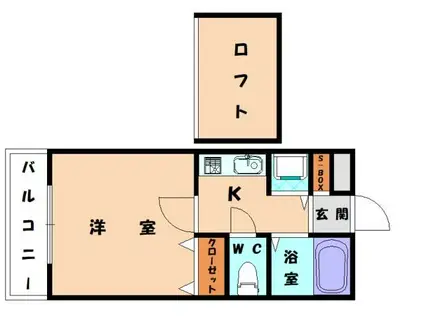 コムハウス和白東(1K/2階)の間取り写真