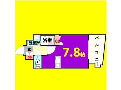 プレサンス千種駅前ネオステージ(ワンルーム/3階)の間取り写真