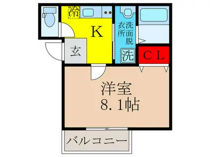 フジパレス阪急吹田駅南II番館(1K/1階)の間取り写真